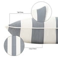 thumbnail image 3 of 2 Pack Outdoor Throw Pillows 26x26 Inch Water-Resistant Decorative Pillow Cushions with Insert, Blue Stripe, 3 of 7