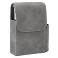 thumbnail image 2 of Estuche para cigarrillos de PU con soporte para encendedor, 20 paquetes, diseño de billetera para hombres, herramientas para fumar, gris, 2 of 10