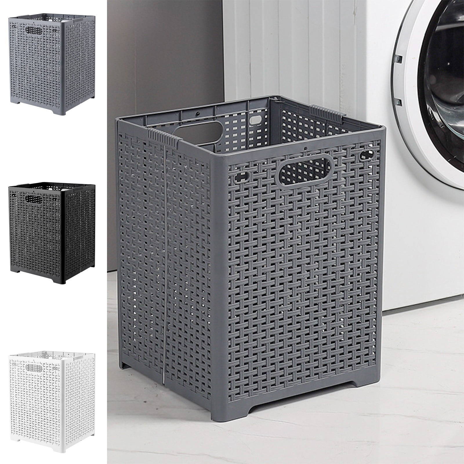 XGFHYJEH Dirty Clothes Hamper, Collapsible Laundry Basket with Handles, Foldable Laundry Bag, Decorative Storage Container, Folding Big Washing Bin for Bedroom, Entryway, Bathroom