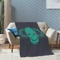 thumbnail image 4 of XMXT Throw Blankets, Star Skull Rose Pattern Bed Blanket for Bedroom Sofa, 50 x 70 inches Gray, 4 of 9