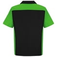 thumbnail image 2 of Workwear Outfitters Men's Short Sleeve Two-Tone Crew Shirt Black/Lime, XL, 2 of 4