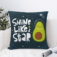 thumbnail image 4 of Pofeuu Avocado in Space1 Print Double-sided plush pillowcase Square Throw Pillow Covers Pillows Cover for Living Room Bedroom Sofa Couch Cushion Cover（No pillow core）-20"x20", 4 of 7
