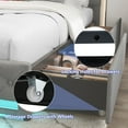 thumbnail image 4 of King Size Bed Frame with 4 Storage Drawers and 2 USB Ports, Platform Bed with LED Light, Modern Upholstered Headboard, No Box Spring Needed, 4 of 7