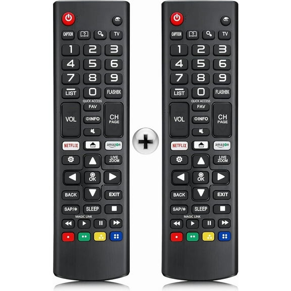 (Pack of 2) Upgrade Replacement Remote for LG Smart TV, Universal Remote Control for LG All Models LED LCD OLED HDTV 3D Smart TVs AKB75095307 AKB74915305 AKB75375604 AKB73715608