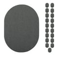 thumbnail image 1 of Furnish My Place Modern Indoor/Outdoor Commercial Solid Gray Rug, Modern Area Rug, Baby Nursery Mat, Pet-Friendly Carpet for Living Room, Playroom, Made in USA, 2' x 4' Oval - Set of 20, 1 of 6