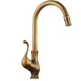 thumbnail image 1 of SHAR Retro Kitchen Sink Swivel Faucet - All Copper Basin Mixer with Hot and Cold Water, No Hose, 1 of 3