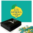 thumbnail image 2 of Ambesonne Wording Jigsaw Puzzle Durable Cardboard, Make Lemonade, 1000 pcs, Turquoise Navy Blue, 2 of 5