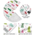 thumbnail image 2 of FMSHPON Colorful Christmas Tree Xmas Christmas Tree Skirt Stand Mat for Holiday Party Decoration Indoor Outdoor 48 inches, 2 of 6