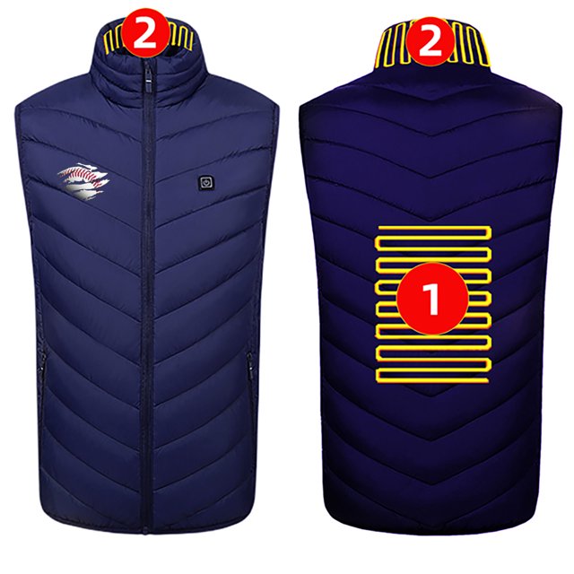 Usb Bloque de Carga, Cremallera Unisex Control Único 2 Zona de Calefacción de Algodón Chaqueta, Caliente Chaqueta de Vestido para Hombre