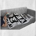 thumbnail image 6 of 30th Birthday Soft Flannel Fleece Throw Blanket, Funny Birthday Slogan in Pictogram Style Middle Aged Theme, Cozy Plush for Indoor and Outdoor Use, 50" x 70", Black and White, by Ambesonne, 6 of 6