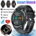 thumbnail image 2 of Reloj inteligente para hombre, IP67, resistente al agua, deportivo, con monitor de frecuencia cardíaca, oxígeno en sangre y presión arterial, reloj inteligente con pantalla táctil completa, 2 of 5