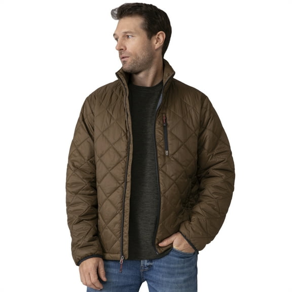 Free Country Men's Apex Quilted Puffer Jacket Bark XXL