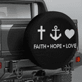 thumbnail image 2 of Faith Hope Love Spare Tire Cover Without Backup Camera Hole 6 Sizes (33 in.), 2 of 7