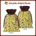 thumbnail image 2 of Rocae Ducks Print Christmas Drawstring Linen Gift Bag with Drawstrings Treat Bag Goody Present Bags for Christmas Party Favor, 2 of 8