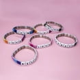 thumbnail image 7 of FROG SAC Italian Charm Word Bracelet for Girls, Stainless Steel Tile Letter Friendship Bracelets for Women, 9mm Modular Link Charms Jewelry for Teens, Cute Stretch Affirmation Accessories, 7 of 7