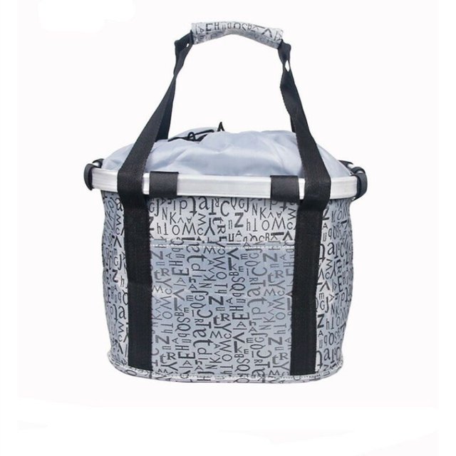 Cesta plegable para bicicleta, cesta extraíble para manillar de bicicleta, soporte para cesta de lona delantera para bicicleta, carrito para mascotas fácil de instalar para picnic, compras, mascotas p
