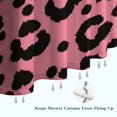thumbnail image 6 of Pink and Black Of Leopard Print Shower Curtain 36"x72" ,Bathroom Decorative Shower Curtains Set with 12 Hooks,Modern Waterproof Washable Shower Curtain, 6 of 6