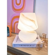 Urban Shop Brown Marble Glass Mushroom Lamp, 10 H x 7.5 W, Plug in