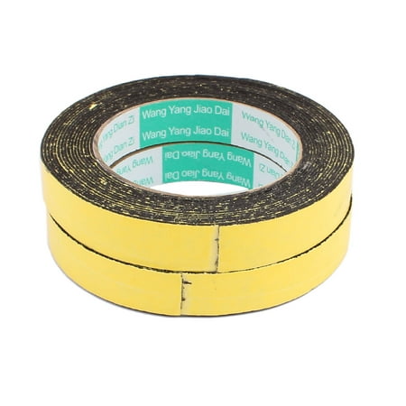 2Pcs 18mm x 1mm Single Sided Self Adhesive Shockproof Sponge Foam Tape 5M Length