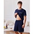 thumbnail image 2 of EKOUAER Men's Pajamas Set Soft Sleepwear lightweight 2 Piece Shorts Set Casual Loungewear, 2 of 6