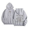 thumbnail image 6 of Christian Hoodies for Women Let All That You Do Be Done In Love Hoodie with Pockets Hooded Sweatshirt Pullover Tops, 6 of 7
