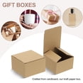 thumbnail image 6 of Uxcell Gift Boxes with Lids, 25Pcs 2.36x2.36x2.36 inch Paper Boxes Kraft Light Brown, 6 of 7