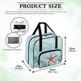 thumbnail image 6 of ZIATUBLE Ocean Carry Tote Bag Starfish Portable Carrying Totes with Zippers Sewing Machine Storage Case Stain Resistant Portable Sewing Machine Handbag Lightweight Sewing Kit Organizer, 6 of 7