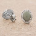 thumbnail image 5 of NOVICA Jade stud earrings, 'Oval Lassos', 5 of 7