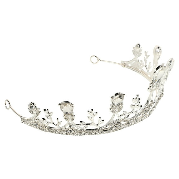 WHAMVOX Bridal Tiara Bride Toddler 14.80X13.00X5.80CM Silver