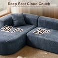 thumbnail image 6 of Timbernest 109" L-Shaped Cloud Couch, Modern Chenille Modular Sofa, No Assembly, Blue (Left Facing Chaise), 6 of 9