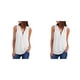 thumbnail image 2 of Minnieouse Tops de primavera y verano para mujer, camisa informal con cremallera, ropa con cuello en V, chaleco de gasa, blusa para esposas, hijas, Type1 NO1 Minnieouse CBP220798, 2 of 5