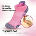 thumbnail image 6 of Womens Cotton Ankle Socks Anti-blister Thick Cushioned Wicking Athletic Running Socks 5 Pairs,Colorful, 6 of 6