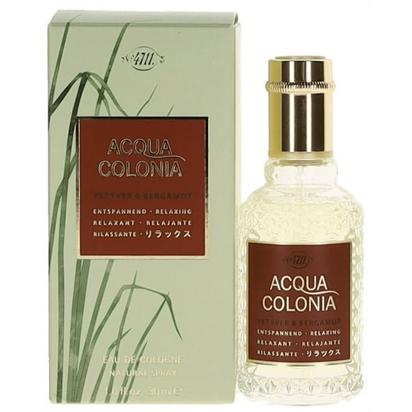 Vetyver & Bergamot par 4711 Acqua Colonia pour Femmes EDC Vaporisateur 1oz Nouveau 30ml