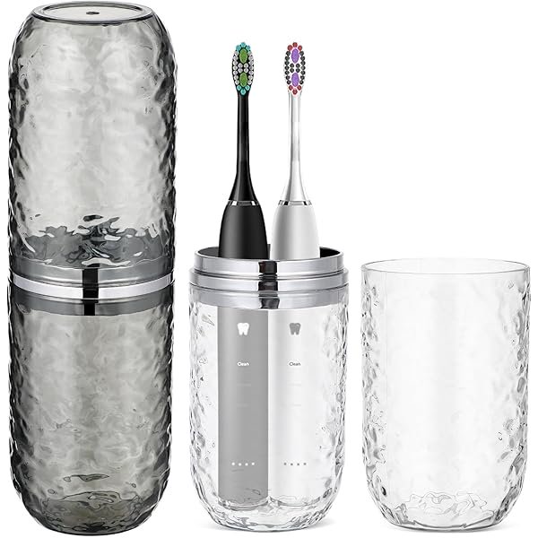 wonima02 2 Pcs Toothbrush Holders Travel Toothbrush Case Toothbrush Cup with Cover Toothbrush Box for Home Travel