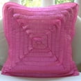 thumbnail image 3 of The HomeCentric Pink Pillow Covers Pack of 2 12x12 inch (30x30 cm) Designer Fuchsia Pink Throw Pillow Covers Modern Solid Pillows Crushed Art Silk Square Pillows Vintage Style Ruffles - Vintage Blush, 3 of 5