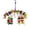 A, variant on Large Parrot Bird Toys, Chewing Large Parrot Toys, Multicolored Natural Wooden Block Toy for Climbing, Chewing, Unraveling and Preening