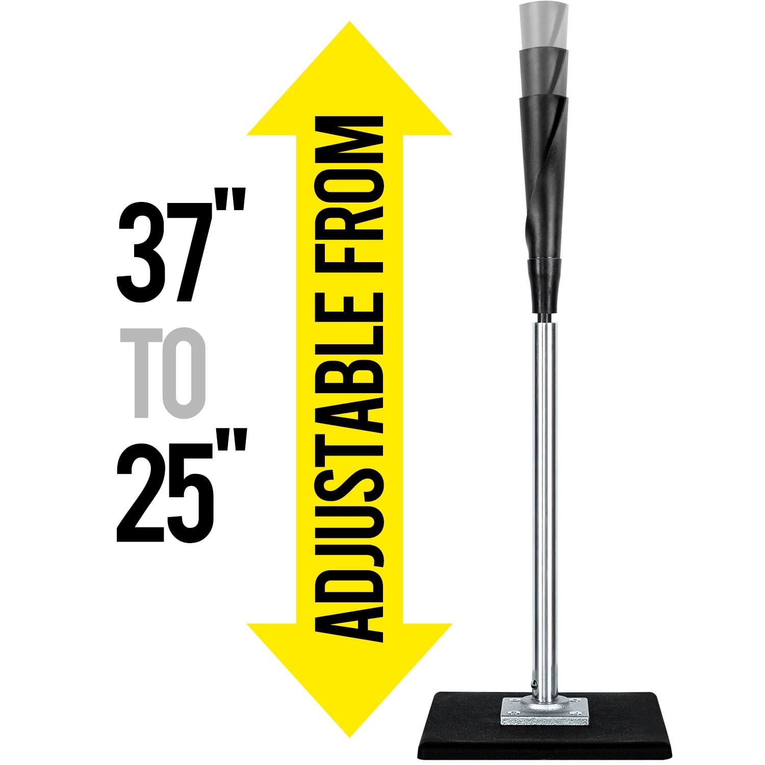 CureCalor Portable Batting Tee for Baseball,  25-37" Adjustments Easy Transport Premium Baseball Tee