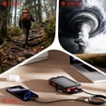 thumbnail image 5 of Solpowben 20000mAh Solar Power Bank Compatible for Cell Phone iPhone, Outdoor Portable Charger with Dual 5V USB Ports, 2 Flashlights & Digital Compass(Red), 5 of 9