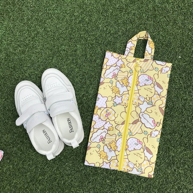 Sanrio-Bolsa de almacenamiento de Hello Kitty para zapatos, bolso impermeable de dibujos animados, My Melody, Cinnamoroll, toalla, ropa