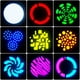 thumbnail image 2 of U`King Luz LED de cabeza móvil 25 W Luces DJ Iluminación de escenario con 8 GOBO 8 colores por DMX-512 y foco de control activado por sonido para fiestas de discoteca, bodas, iglesias, espectáculos en, 2 of 5