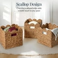 thumbnail image 4 of Best Choice Products Scalloped 10.5 x 10.5in Hyacinth Storage Basket Set of 5 - Chestnut, 4 of 9