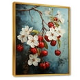 thumbnail image 2 of Designart "Chuckling Portrait In Cherry Charm" Pop Art Floater Framed Canvas Prints, 2 of 5