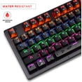 thumbnail image 2 of Clavier Mécanique de Jeu Rgb, Rétroéclairé Arc-en-Ciel Led, Interrupteurs Mécaniques Bleus Usb Filaire pour Ordinateur Multi-Appareils Mobile Pc Portable Windows/Mac/Ps4, 2 of 8