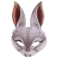 thumbnail image 1 of Creative Half Face Rabbit Mask Funny EVA Rabbit Ear Decor for Party Festival Club 1 Set White, 1 of 9