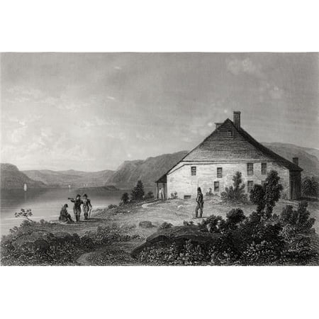 Washingtons Headquarters Near Newburgh USA George Washington 1732-1799 First President of The United States Engraving Poster Print - Large - 34 x 24