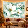 thumbnail image 3 of White Magnolia Watercolor Tapestry Wall Hanging, 3 of 7