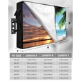 thumbnail image 7 of Outdoor TV Cover 52 to 55 Inch Weatherproof, Tropical Summer Waterproof TV Screen Protector for Outside Decor with Zipper and Pocket 52"L x 30"H , Beach Ocean Coconut Tree Bule Green, 7 of 7