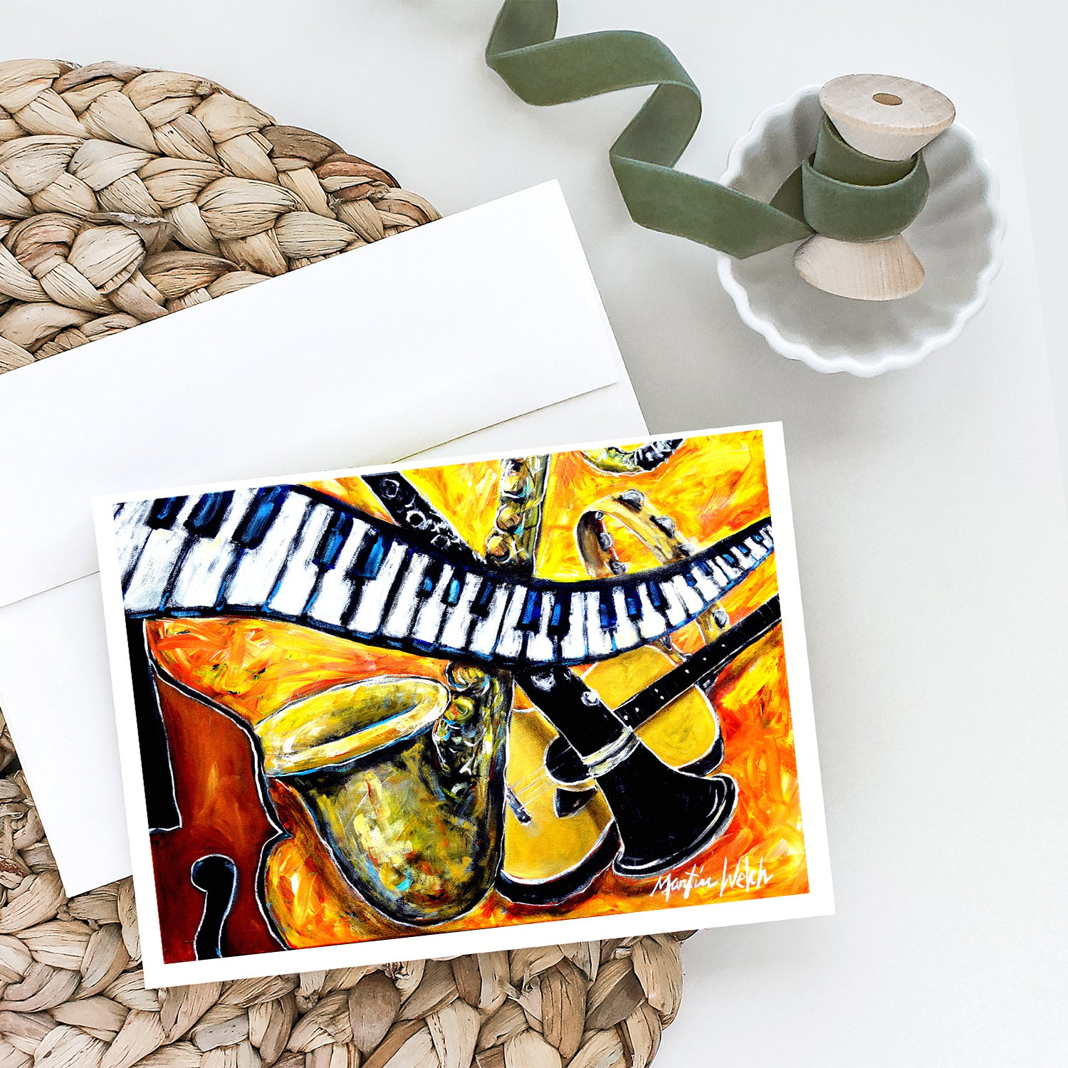 thumbnail image 2 of All That Jazz Greeting Cards Pack of 8 7 in x 5 in, 2 of 3