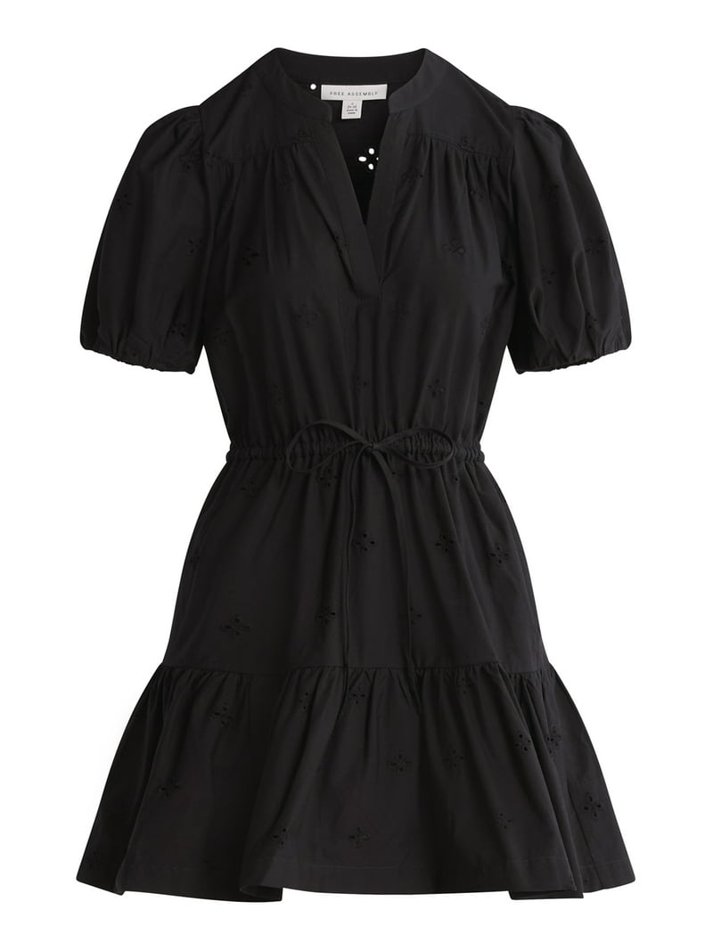 Free Assembly Women's and Women's Plus Cotton Eyelet Tiered Mini