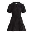 thumbnail image 5 of Free Assembly Women's and Women's Plus Cotton Eyelet Tiered Mini Dress with Puff Sleeves, Sizes XS-4X, 5 of 5